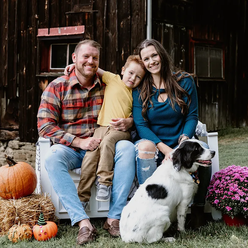 Chiropractors Dr. Dawn Spale and Dr. Zachary Smith and Family.